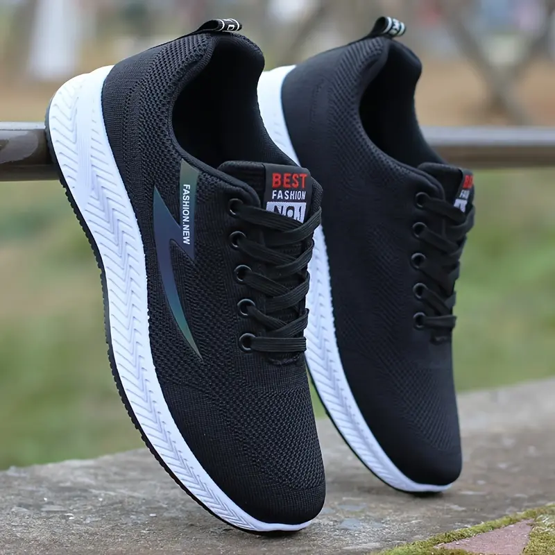 Men's mesh breathable sports shoes, all-season trendy versatile anti-odor men's running shoes, lightweight non-slip casual shoes, stylish and handsome mesh shoes, travel shoes