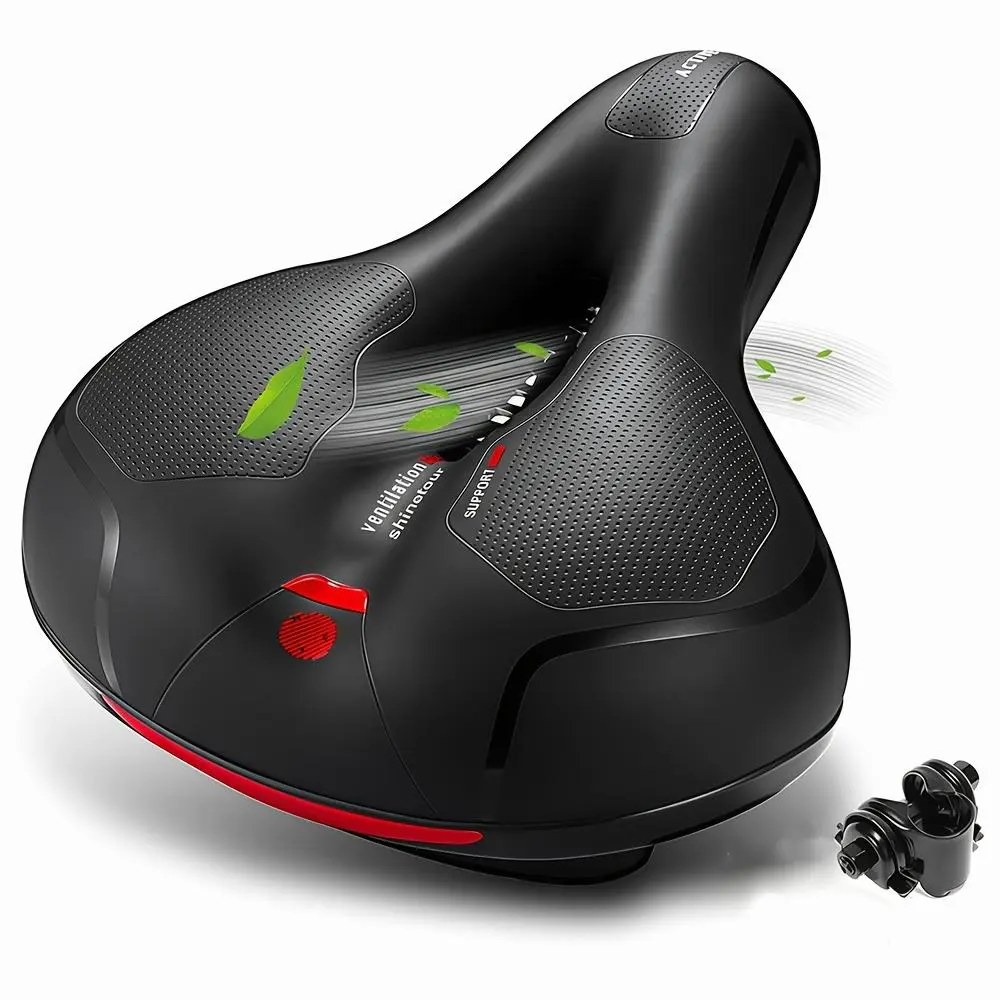 [Super Comfortable] Unisex Bicycle Seat-Dual Shock Absorbing Ball Memory Foam, Large And Soft, Waterproof Seats, Reflectors Are Installed Behind The Seat for Safe Riding.Provides A Comfortable Riding Experience In Various Riding Environments.