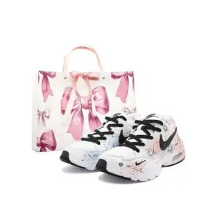 Nike Air Max Fusion Low-Top Running Shoes for Women with Gradient and Graffiti Design, Non-Slip and Wear-Resistant Trending Shoes, House White Official Shoes to Get / Maison Mihara