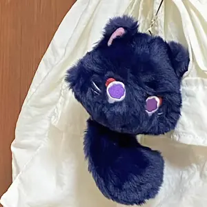 Game Genshin Impact Wanderer Hutao Cosplay Keychain Ghost Pendant Plush Doll Key Rings Accessories Gifts