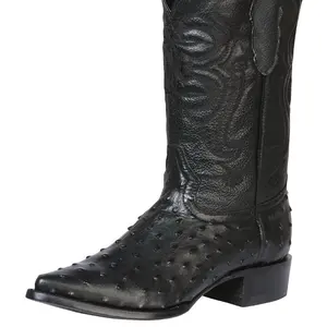El Señor de los Cielos Men’s Western Boots Classic Pointed -  Leather - Black 40836