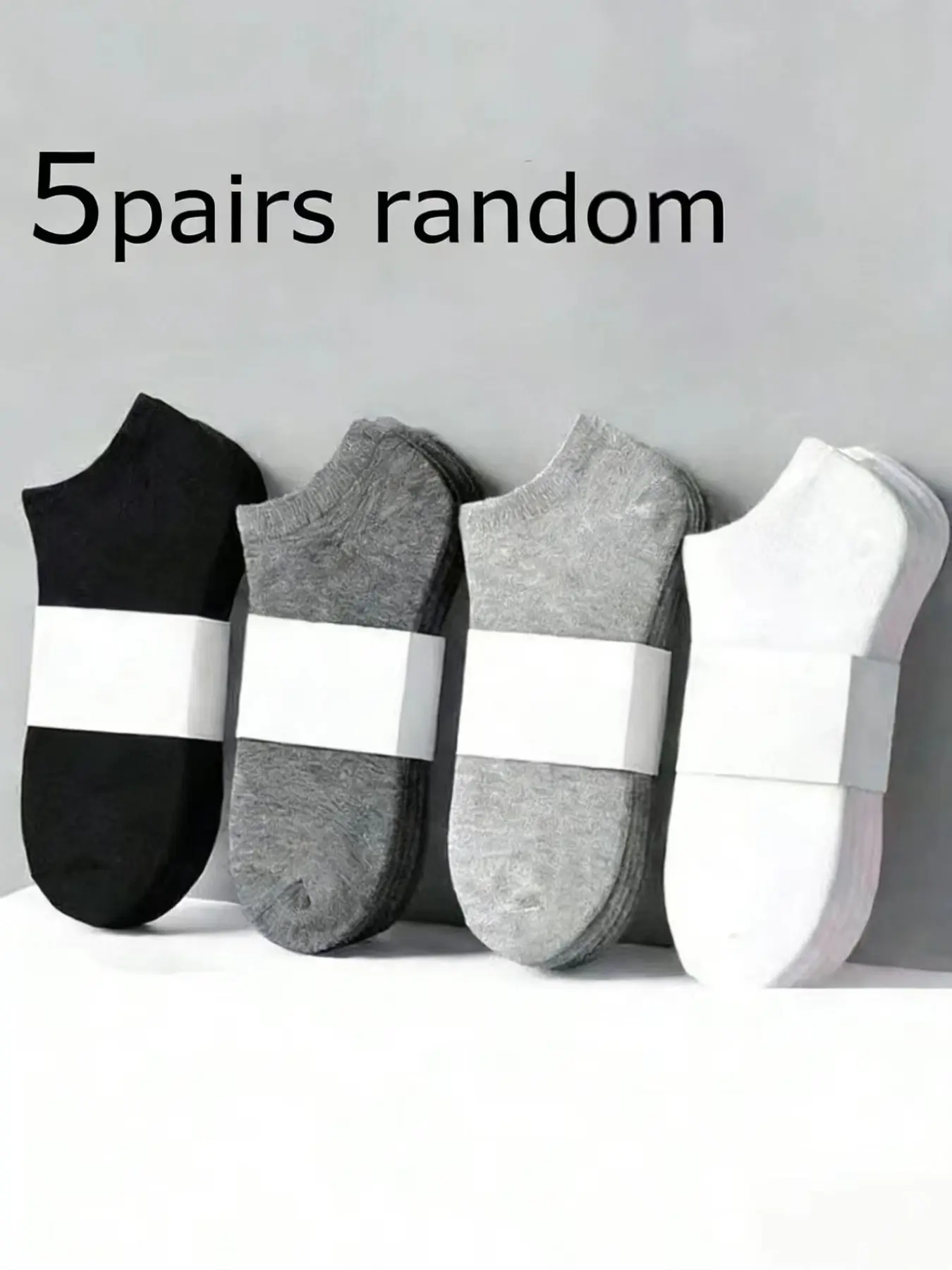 10 Pairs/20 Pairs Basic Solid Color Invisible Socks Set, Casual Fitted Design, Moderate Fabric Thickness, All Season Wear Sock Set Foot