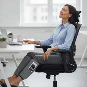 Leg Massager with Air Bags - Relieve Leg Soreness & Swelling, Wearable Leg Compression Massager USB Rechargeable Leg Compression Massager - Air Bag Leg Massage Device for Sore Muscles & Edema, Portable for Office/Home  Relieve Leg FatigueforOfficeWorker