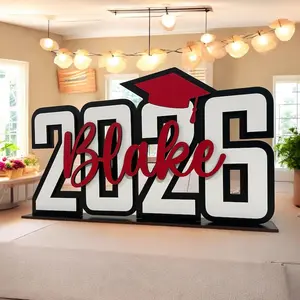 Personalized Graduation Table Centerpiece and Photo prop , Handmade 2026 Sign Senior Custom