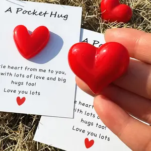 Heart-Shaped Pocket Hug Cards, Greeting Cards, Mini Resin Case Gift Cards, Birthday Wedding Gift Wrapping Supplies, Valentine's Day Mother's Father's Day Gifts