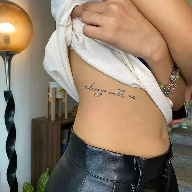 VIBE INK/Letter Character Temporary Tattoos Natural Herbal Ingredients Waterproof Anti-friction Long-lasting 7-15 Days Unique Body Art