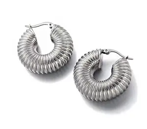 Silver Hollow Hoops