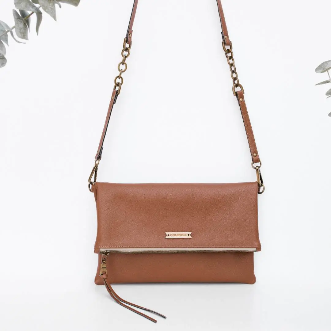 DREAMER foldover bag | HAZELNUT