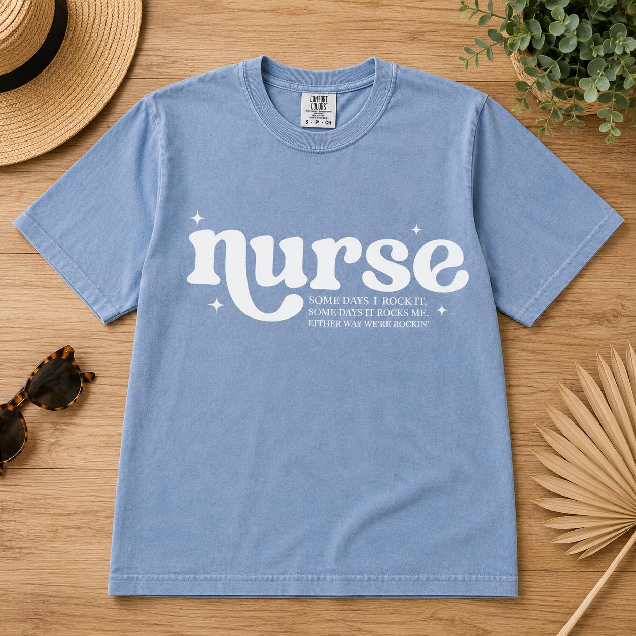 Comfort Colors Nurse Shirt, Retro RN Funny Nurse T-shirt for Women, Cute Graphic for Daily Wear and Gifts, Apparel Made In The US – Daily Threads Tee