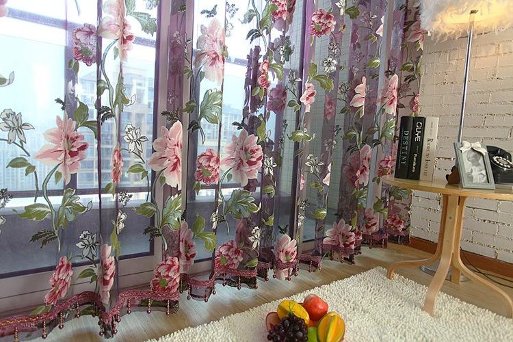 Transform Your Room with Romantic Floral Sheer Curtains | Dreamy Rose Pattern Voile Drapes | Perfect Spring/Summer Home Refresh Gift