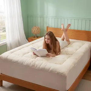 Cooling Mattress Topper Cloud-Like – 360° Deep Pocket Fits 18" Mattress, Machine Washable & Expands Fluffy in Dryer for Hot Sleepers