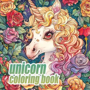 Adult Coloring Book for Relaxation, 20 Pages of Vibrant Unicorn Illustrations, Creative Doodling Notebook for Friends Gatherings, Doodle Books
