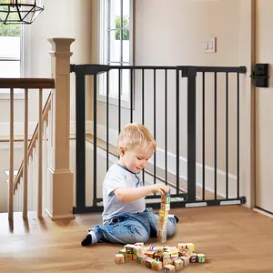 PAWGIANT 30"Tall Cat Gate, Fits Openings 29.5-43.3" Extra Wide, Auto Close Extra Wide Dog Gate for House, for Doorways & Bottom of Stairs, Pressure Mount Safety Gate for Babies, Toddlers & Pets, Tested & Safe, Baby Gate