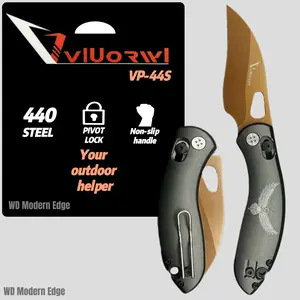 VIUORWI VP-44S Lightweight EDC Clip Folding Pocket Knife Plain Edgekitchen knife