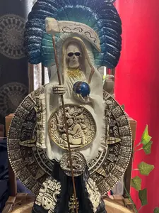 Santa Muerte 16" white on black  curada