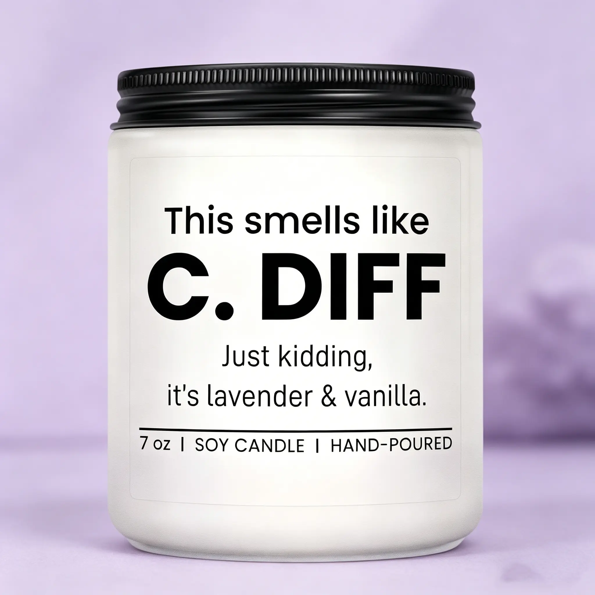 7 OZ Funny Nurse Gifts for Women, Valentines Day Nurse Week Appreciation Graduation Retirement Gifts for Nursing Student, Nurse Practitioner Gift - Lavender Scented Candle