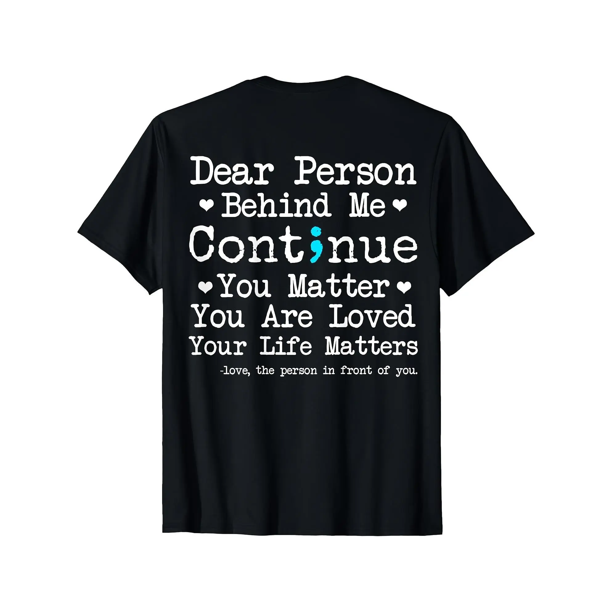 Person Behind Me Suicide Prevention Depression Awa unisex soft cotton short sleeve t shirt, vintage graphic casual tee for men women teens, perfect birthday holiday gift for camping travel gym daily street  wear