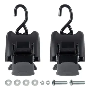 (2 Pack) Bolt-On Boat Transom Tie Down Straps to Trailer Heavy Duty Retractable Ratchet Straps, 2x43-Inch, 2500lbs Break Strength for Water