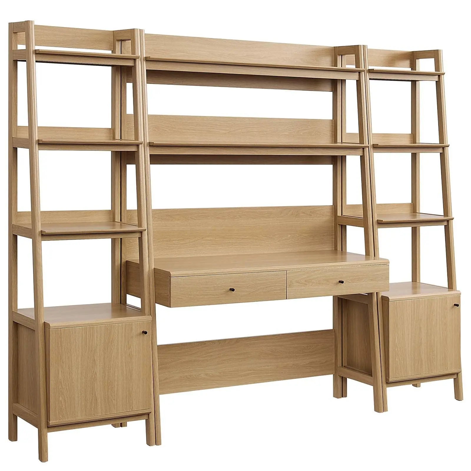 Bixby 3-Piece Wood Office Desk and Bookshelf, EEI-6114