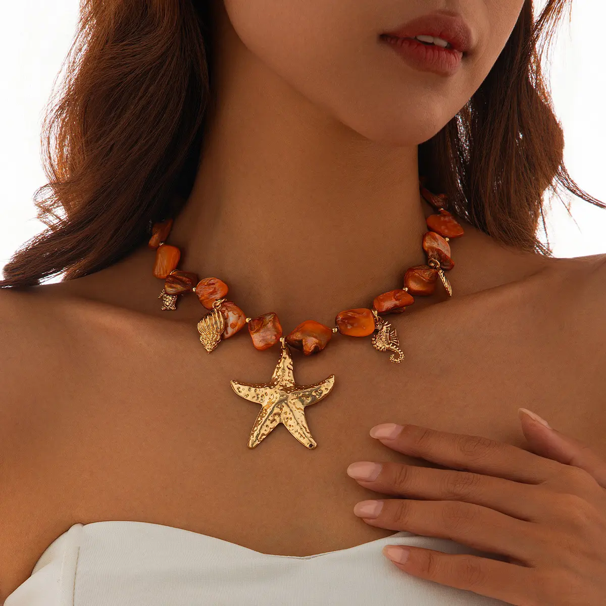 02 Necklace Orange 6675