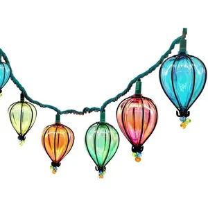 11FT Multicolor Connectable LED String Lights with 10 Bulbs, UL Listed Waterproof Decorative Lights for Backyard Patio Decoration, Ornaments for Christmas Party Festive Indoor/Outdoor Lighting