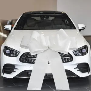 30 inch Giant Big White Car Bow Gift Wrapping Bow for Gift Decoration Christmas New House Car Party Festival (White)