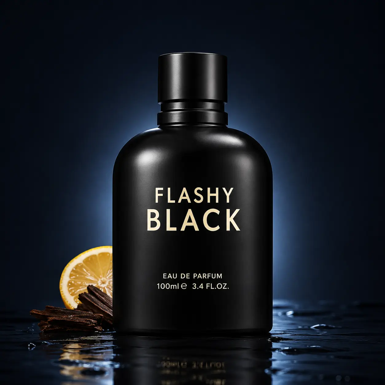 Men Eau de Parfum 1.7 Fl Oz, Woody Aromatic Long‑Lasting Cologne with Lemon Lavender Sandalwood Amber, Masculine Scent for Dating Work Party Daily Wear, Flashy Black