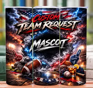 Custom Team Tumbler | Football, School & Travel Ball Designs | Personalized Sports Cup | Tons of Teams Available | 20oz & 30oz  Alt version: Custom Sports Tumbler | Your Team, Your Colors | Football, Rec & Travel Teams | Personalized Cup | 20oz & 30oz