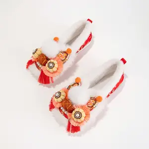 Tiger Spirit Shoes · Lucky Tiger – Handmade Intangible Cultural Heritage Footwear, Traditional Chinese Embroidery Flats, Comfortable Slip-On Women Shoes, Gift-Ready Shoes for Her