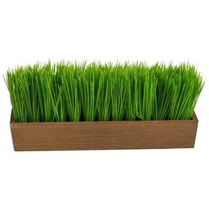 Nearly Natural 12" Grass Plant in Decorative Planter