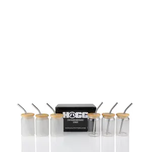 3oz Sublimatable Glass Shot Glass - Matte & Clear 6 Pack
