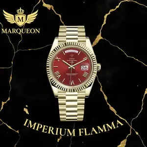 IMPERIUM FLAMMA Luxury Gold Red Watch – Men’s Automatic Stainless Steel Timepiece