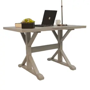 Carolina Chair  Delano Trestle Desk, Weathered Gray