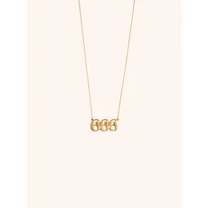 Angel Number 666 Gold Necklace
