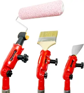 Multi-Angle Paint Brush Extender for High Ceiling,Extension Pole Attachment Holder for Paint Brush,Roller, Scraper, Secure Handle Grip,Great for Walls, Corners, Edges,Corner Painting Tool