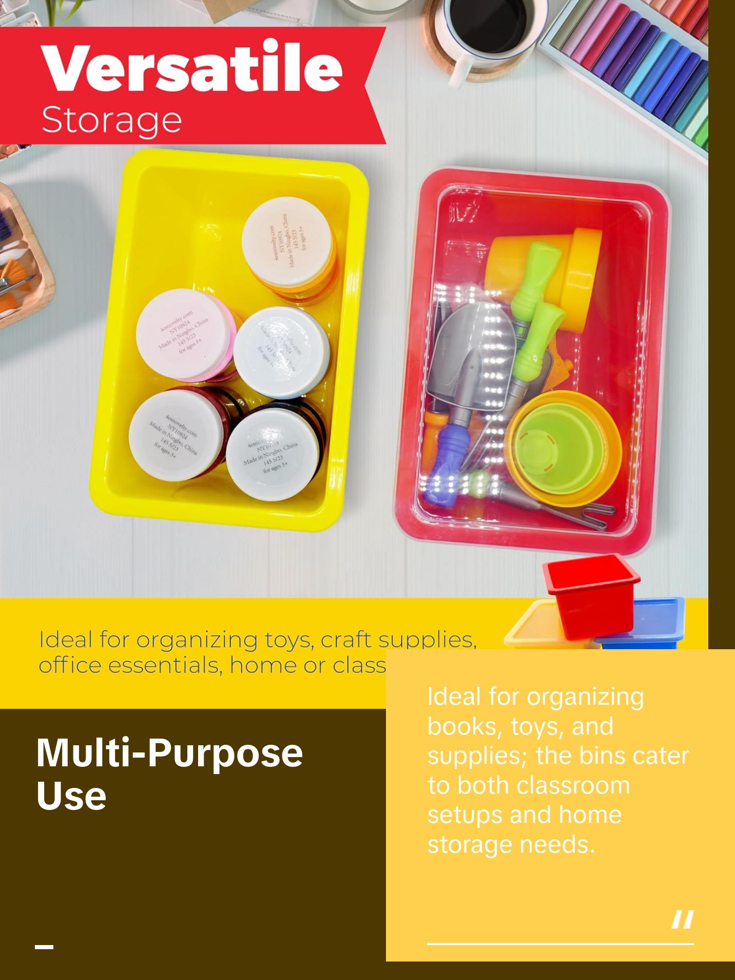 Storage Bins - Stackable Storage Bins, Plastic Storage, Bins Storage Containers, 3 pcs per pack - Cubby Storage Organizers, Classroom Organization Storage Bins - Stackable Storage Bins, Plastic Storage, Bins Storage Containers, 3 pcs per pack - Cubby Storage Organizers, Classroom Organization
