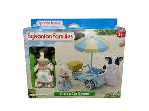 [IMPERFECT]Sylvanian Families Cow Elsie's Ice Cream Cart Set Calico Critters