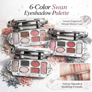 K'apeine Six Color Eyeshadow Palette, High Pigmentation, Shimmer and Matte Textures, Smooth, Long Lasting, Portable, Perfect for Naked Look