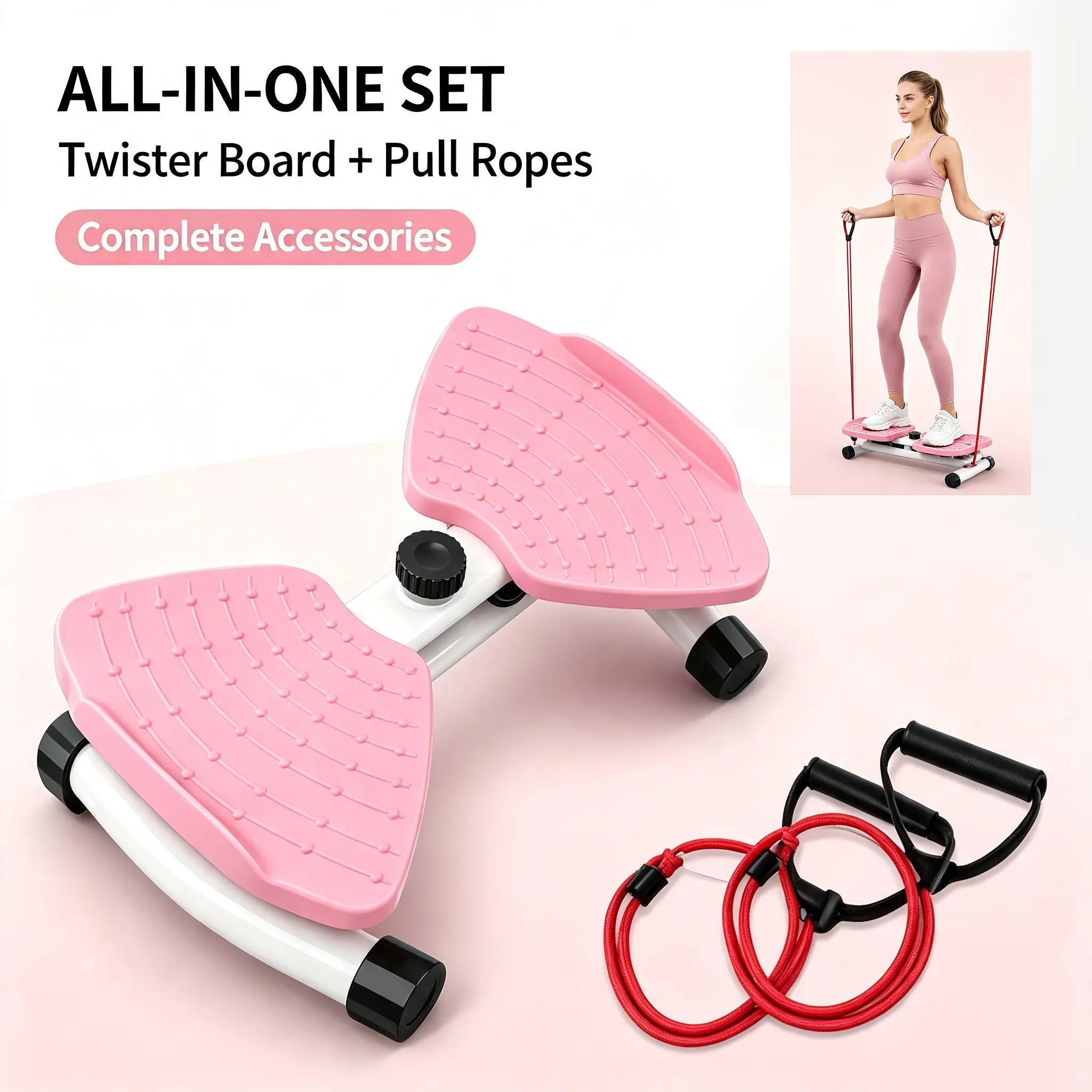 Waist Twister Machine Exercise, Ab Twist Board with 300 lbs Weight Capacity, Abs Workout for  Core Ab Exercise, Noiseless Home Gym Equipment for Women Men