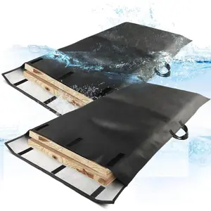2 Pack Padded Table Leaf Storage Bag, Waterproof Heavy Duty Dining Table Leaf Cover with Adjustable Closure, Extra Thick Flannel Backing, 51x28in Fits 48x24in Table Leaves, Black