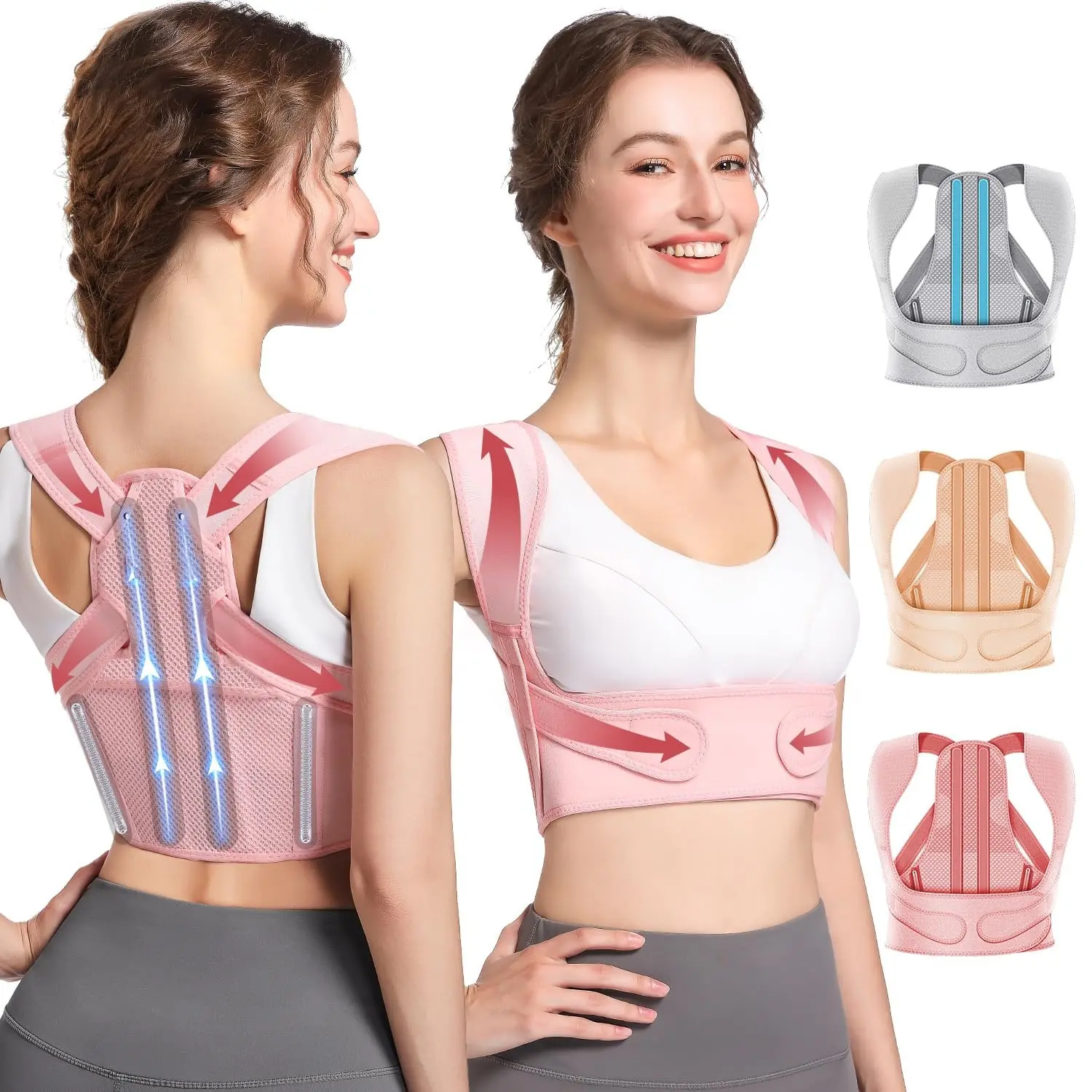 Women's camel orthotics, hunchback orthotics, men's anti-hunchback belt, posture retainer, back fixing belt
