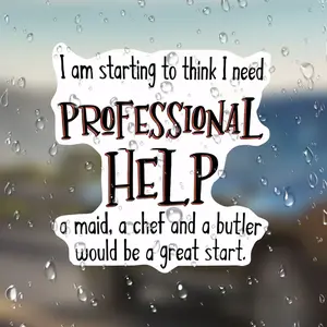 Funny Stickers Professional Help, Humorous Designs for All Occasions, Perfect for Scrapbooking, Journals, and DIY Projects