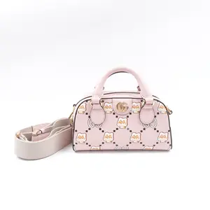 Pre-owned GUCCI Calfskin Shoulder Bags Ophidia Animal Print Mini Pink Handbag T10380139