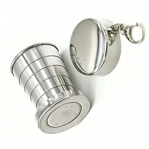 Collapsible Stainless Steel Cup, Portable Retractable Travel Cup for Outdoor & Toiletry Use