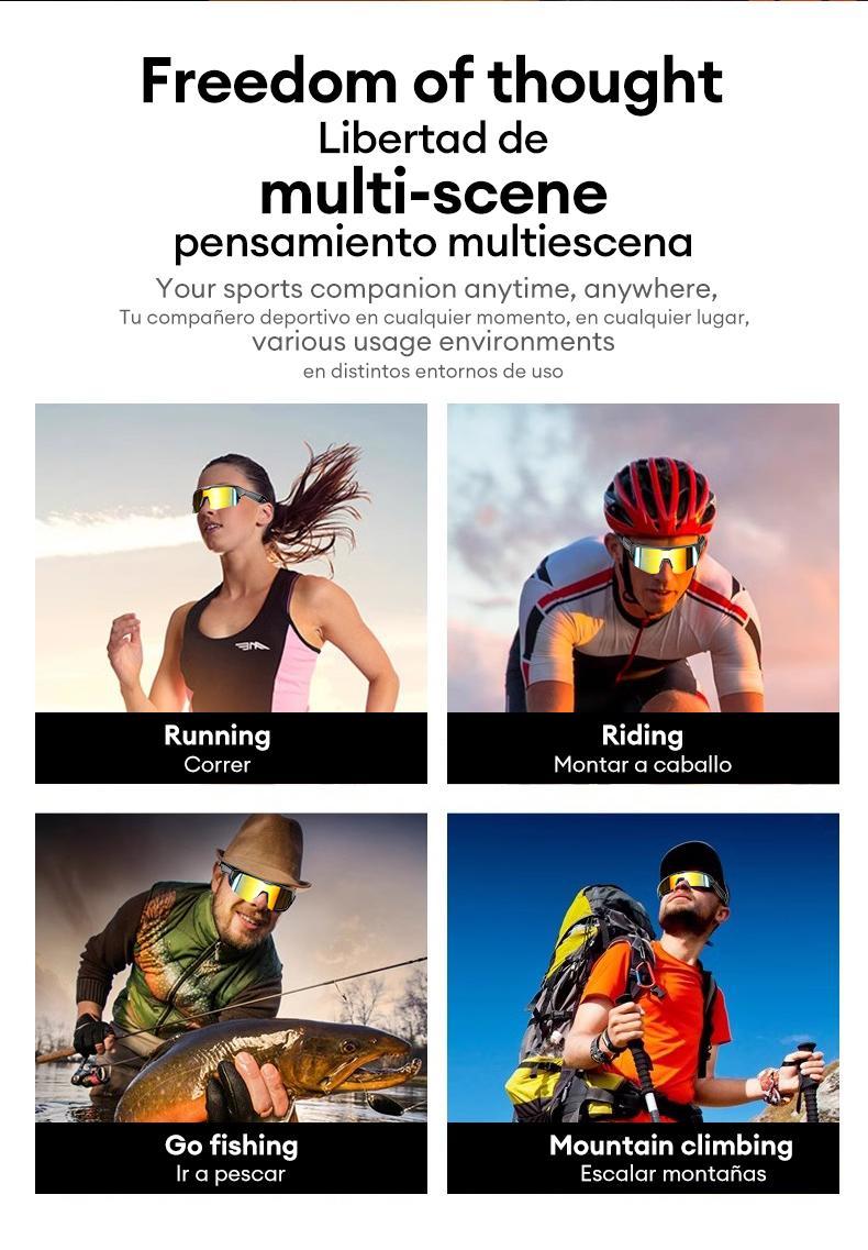 PAXA YJ-006 Cycling Sports Bluetooth Glasses 2-in-1 UV 400 filtration and anti-blue light One-touch control on/off incoming call play pause Wake up the voice assistant Suitable for running cycling fishing and hiking