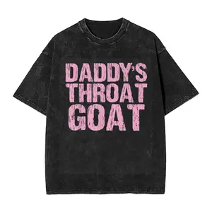 100% Cotton Dad's Throat Goat Funny Sexy Adult Distressed Washed T-Shirt
