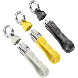 Portable Keychain 240W 40Gbps USB4 Short USB C To USB C Electronic Cable Fast Charging Type C Data Transfer 8K Data Charge Extension Cable for Mobile Cellphone Smartphone Devices