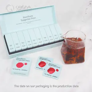 Hawthorn Tangerine Puer Tea 90g (3g×30pcs) One Piece Is Enough For Whole Day Hawthorn Sun Dired Tangerine Cooked Puer