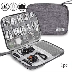Simple Portable Zipper Storage Bag, Lightweight Data Cable Organizer, Travel Bag, Travel Organization Pouch, Zipper Pouches
