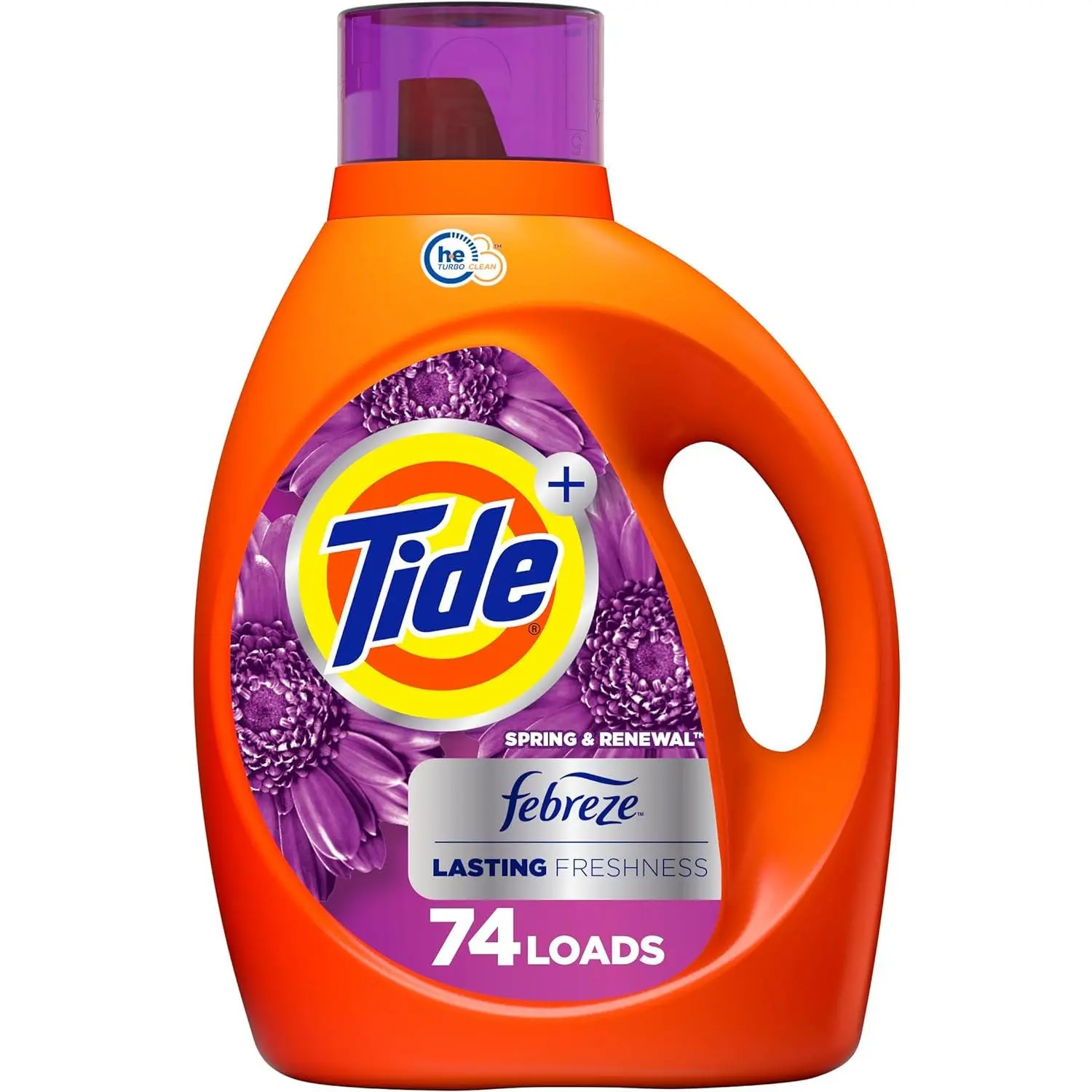 Freshness HE Turbo Clean Liquid Laundry Detergent, Spring & Renewal Scent, 105 fl oz, 74 loads